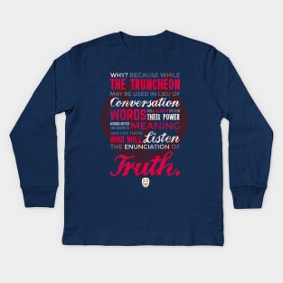 Enunciation of Truth // Comic, Anarchy, Revolution, Anonymous Kids Long Sleeve T-Shirt